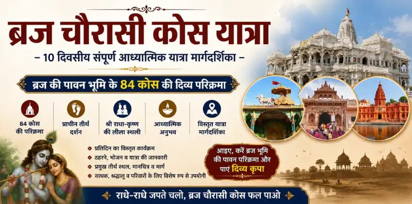 ब्रज चौरासी कोस यात्रा: 10 दिवसीय संपूर्ण आध्यात्मिक यात्रा मार्गदर्शिका