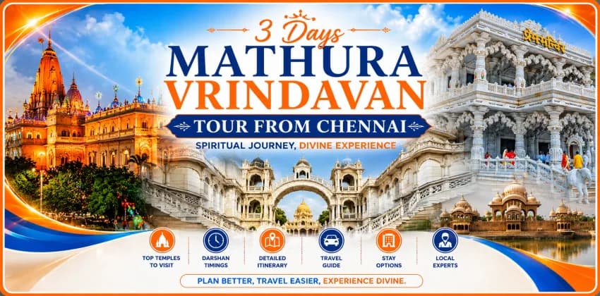 3 Days Mathura Vrindavan Tour from Chennai