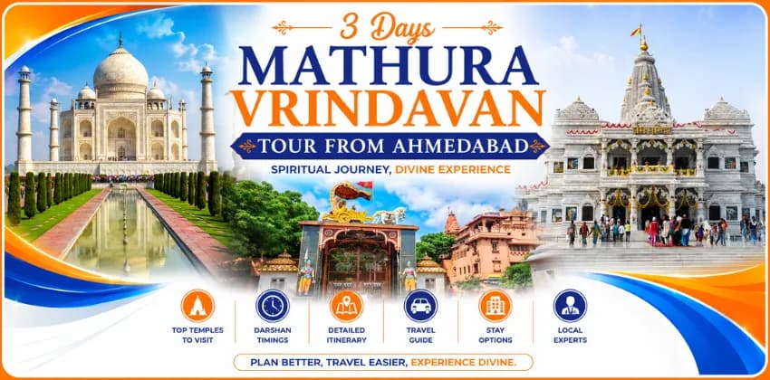 3 Days Mathura Vrindavan Tour Package from Ahmedabad