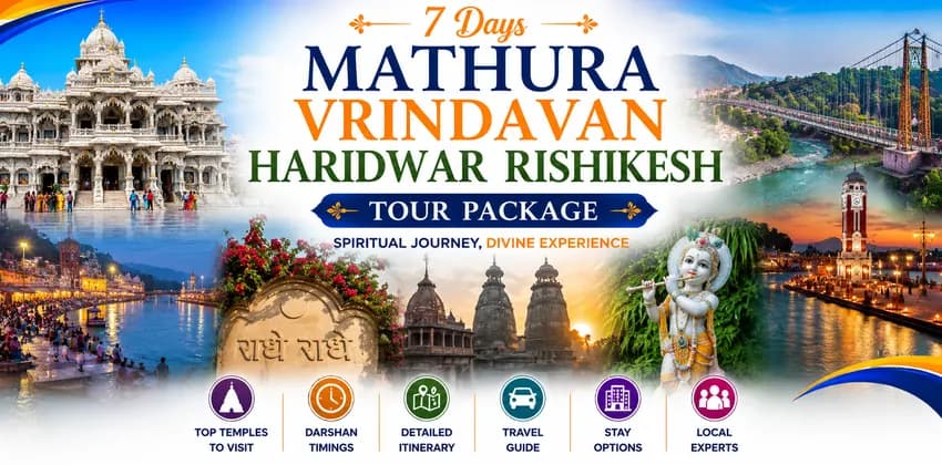 7 Days Mathura Vrindavan Haridwar Rishikesh Tour Package
