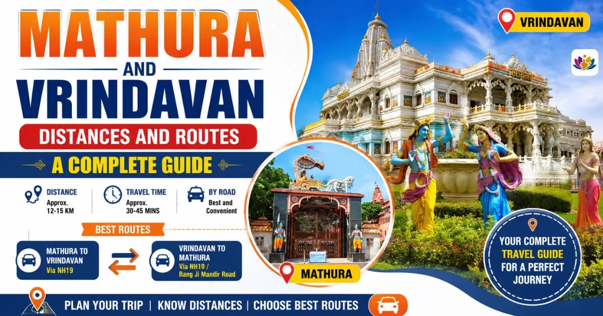 Mathura and Vrindavan Distances and Routes: A Complete Guide — Mathura Vrindavan — Experience My India