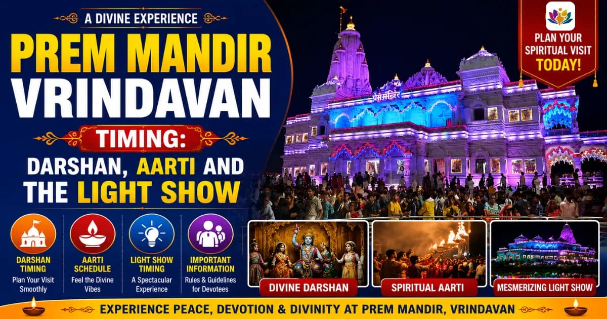 Prem Mandir Vrindavan Timing: Darshan, Aarti and the Light Show