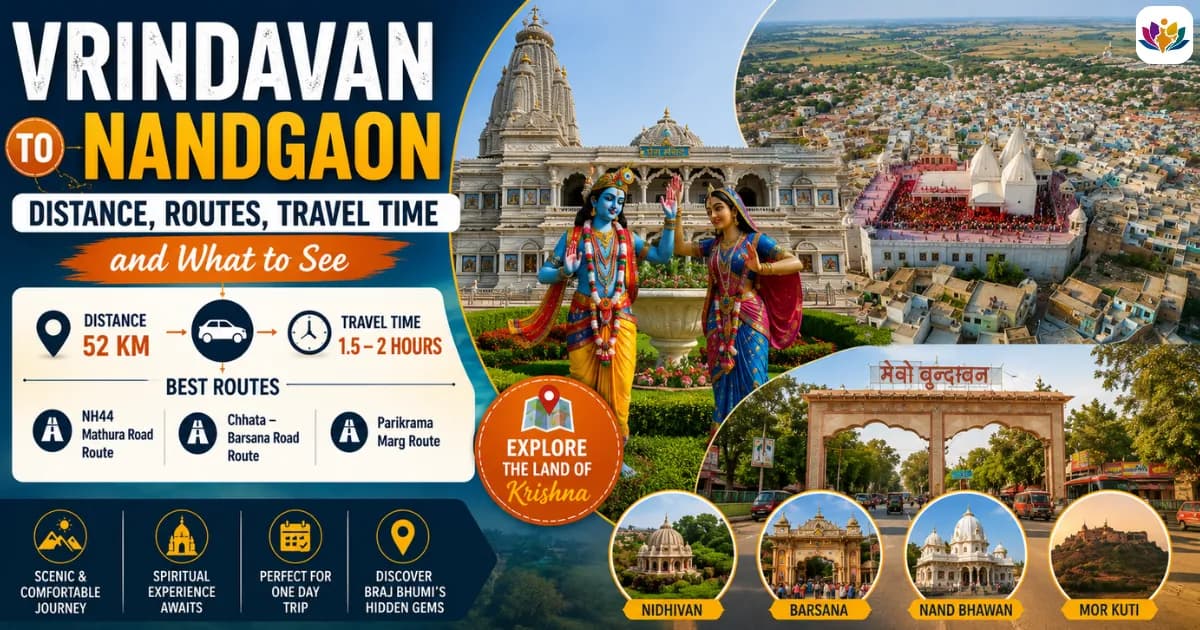 Vrindavan to Nandgaon Distance: Routes, Travel Time and What to See