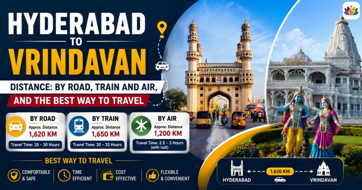 Hyderabad to Vrindavan Distance: By Road, Train and Air, and the Best Way to Travel — Mathura Vrindavan — Experience My India