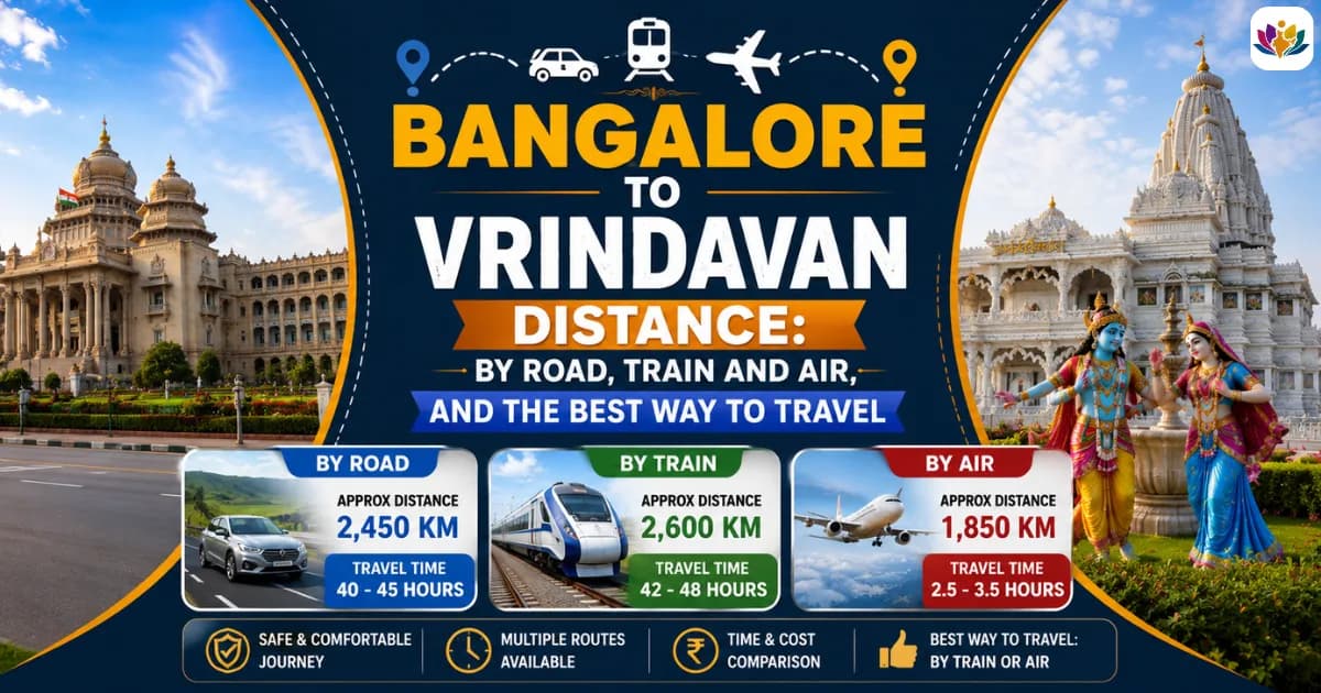 Bangalore to Vrindavan Distance: By Road, Train and Air, and the Best Way to Travel — Mathura Vrindavan — Experience My India