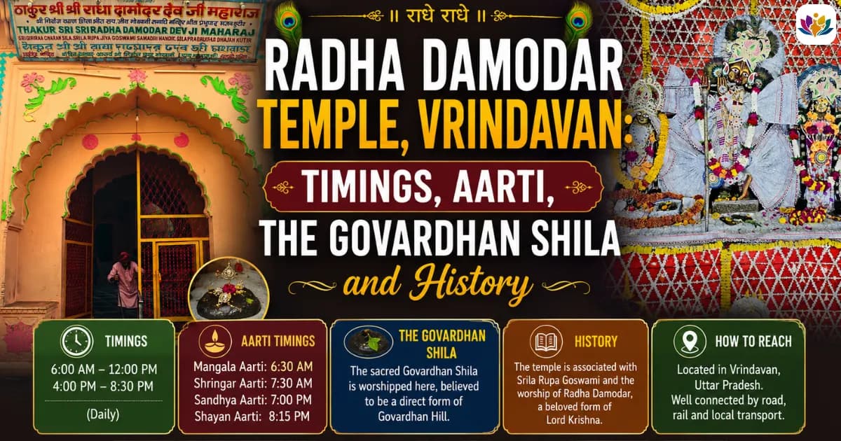 Radha Damodar Temple, Vrindavan: Timings, Aarti, the Govardhan Shila and History — Mathura Vrindavan — Experience My India