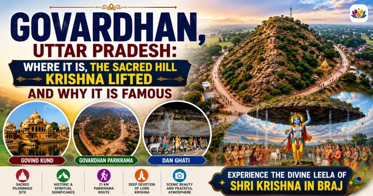 Govardhan, Uttar Pradesh: Where It Is, the Sacred Hill Krishna Lifted and Why It Is Famous — Mathura Vrindavan — Experience My India