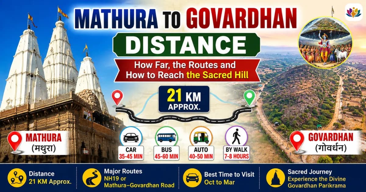Mathura to Govardhan Distance: How Far, the Routes and How to Reach the Sacred Hill