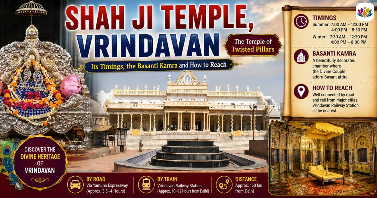 Shah Ji Temple, Vrindavan: The Temple of Twisted Pillars, Its Timings, the Basanti Kamra and How to Reach