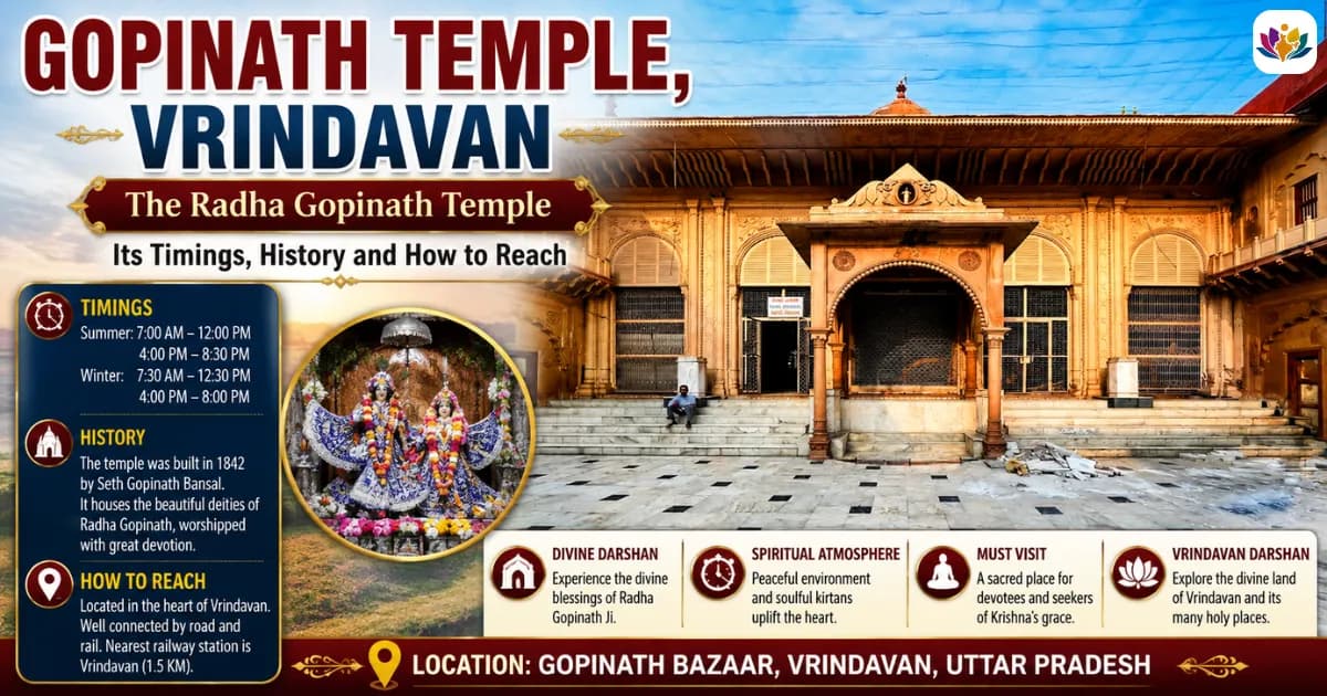 Gopinath Temple, Vrindavan: The Radha Gopinath Temple, Its Timings, History and How to Reach