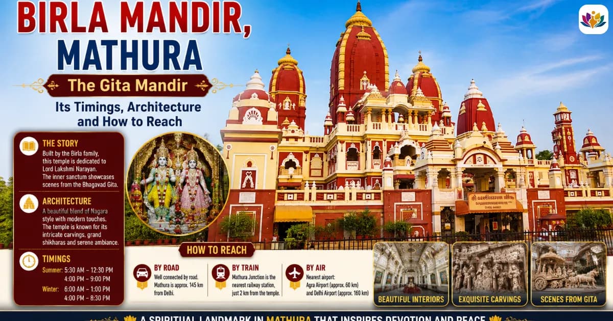 Birla Mandir, Mathura: The Gita Mandir, Its Timings, Architecture and How to Reach