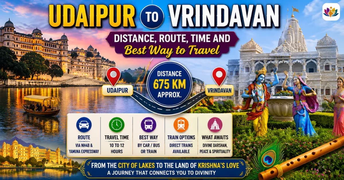 Udaipur to Vrindavan Distance: The Route, Time and Best Way to Travel — Mathura Vrindavan — Experience My India