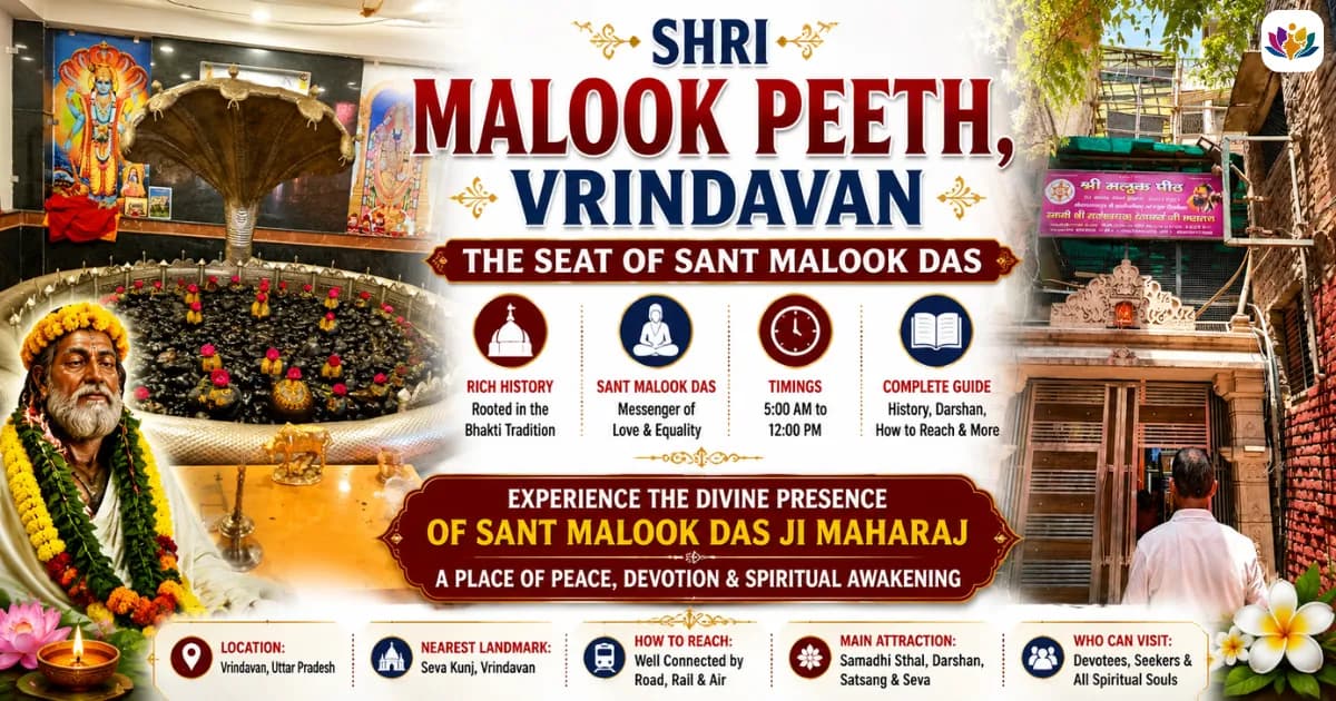 Shri Malook Peeth, Vrindavan: The Seat of Sant Malook Das, History, Timings and Complete Guide