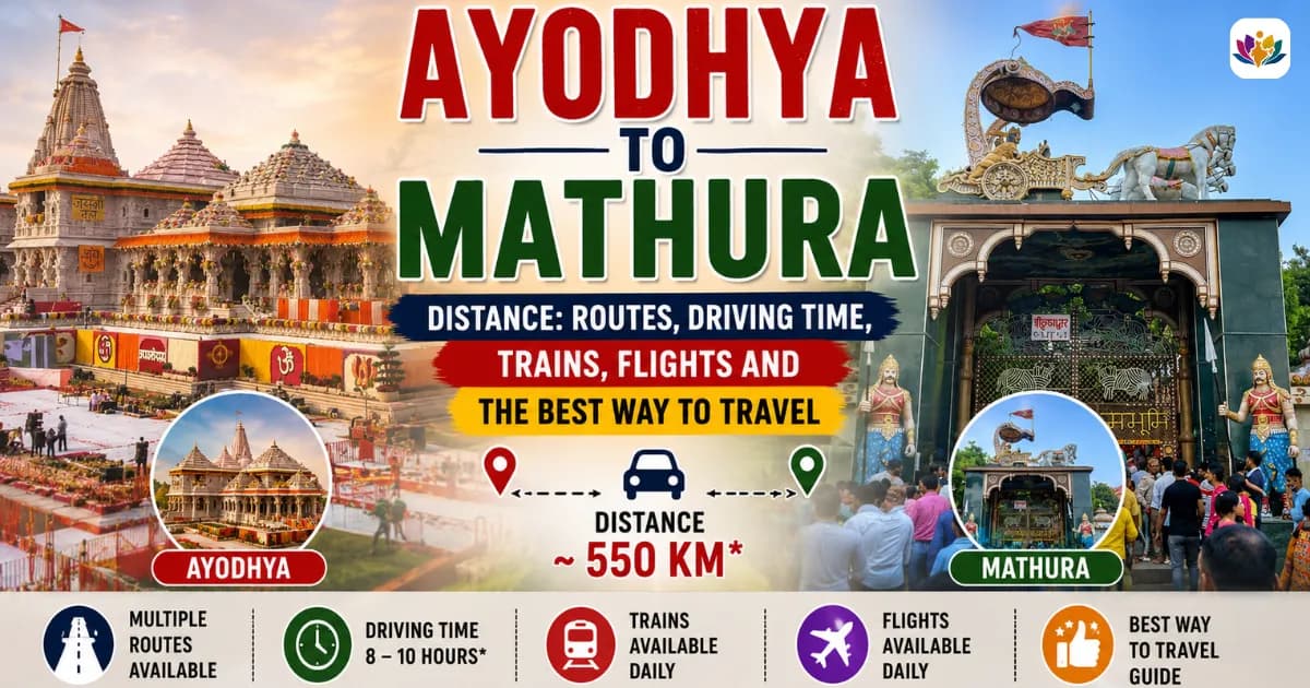 Ayodhya to Mathura Distance: Routes, Driving Time, Trains, Flights and the Best Way to Travel