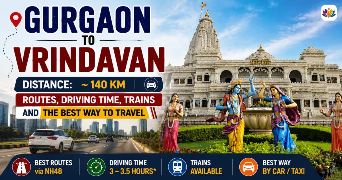 Gurgaon to Vrindavan Distance: Routes, Driving Time, Trains and the Best Way to Travel
