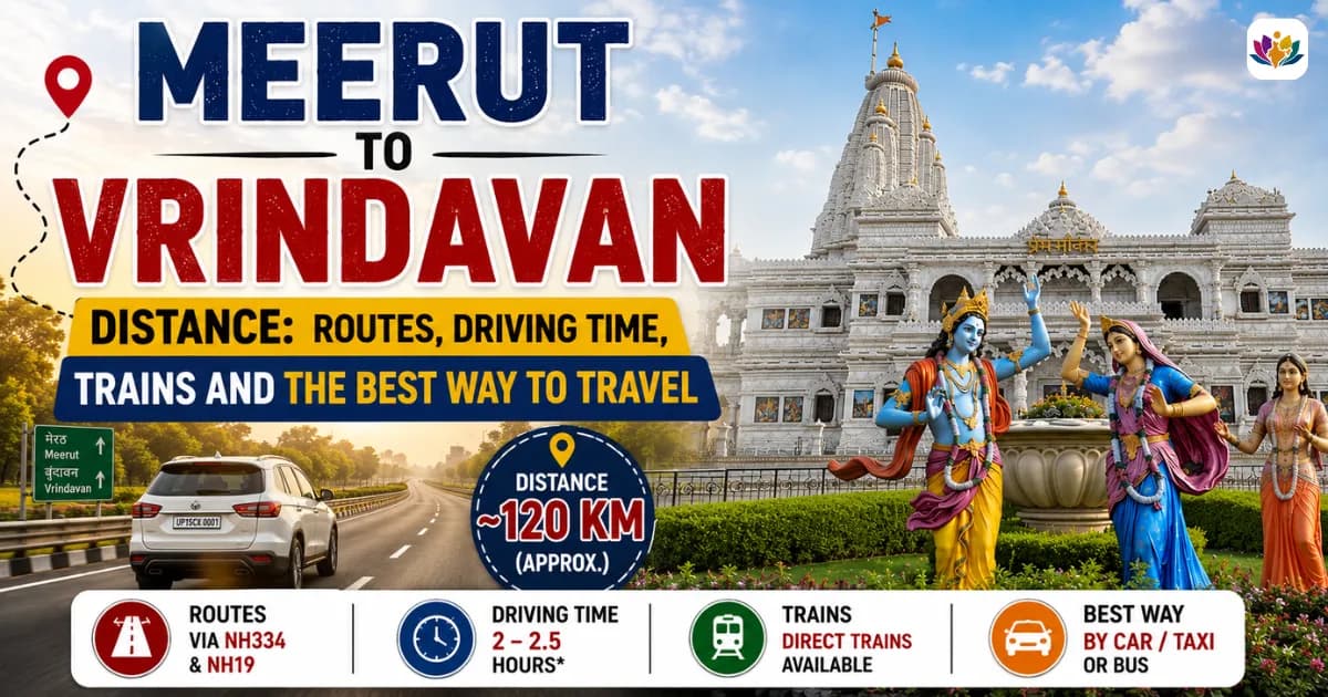 Meerut to Vrindavan Distance: Routes, Driving Time, Trains and the Best Way to Travel