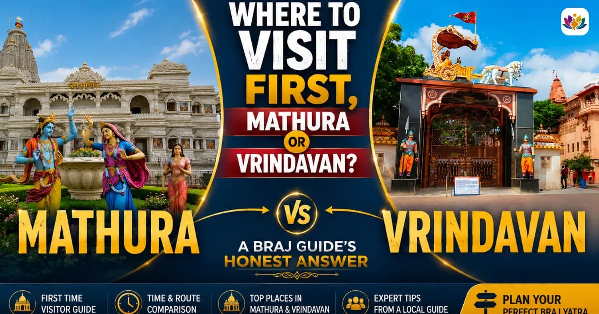 Where to Visit First, Mathura or Vrindavan? A Braj Guide's Honest Answer — Mathura Vrindavan — Experience My India