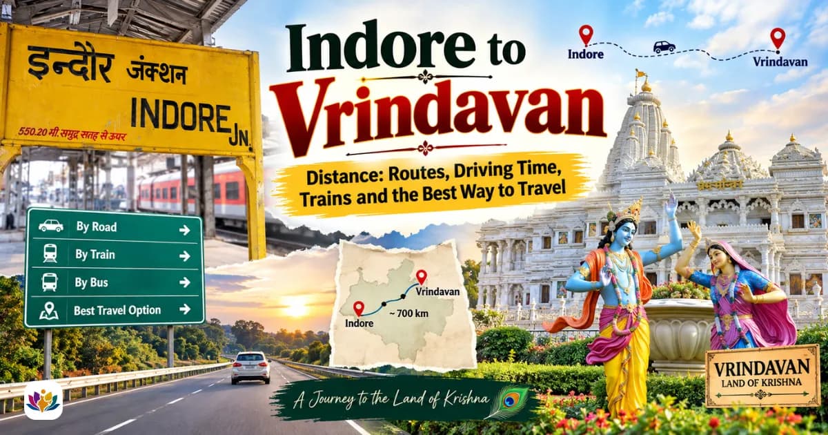 Indore to Vrindavan Distance: Routes, Driving Time, Trains and the Best Way to Travel