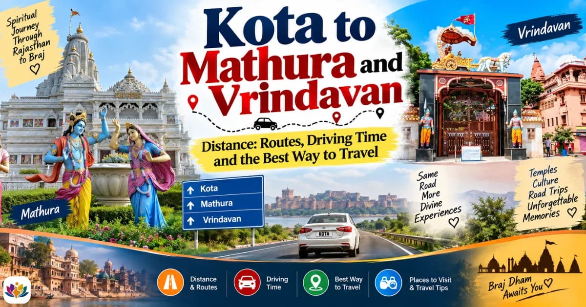 Kota to Mathura and Vrindavan Distance: Routes, Driving Time and the Best Way to Travel — Mathura Vrindavan — Experience My India
