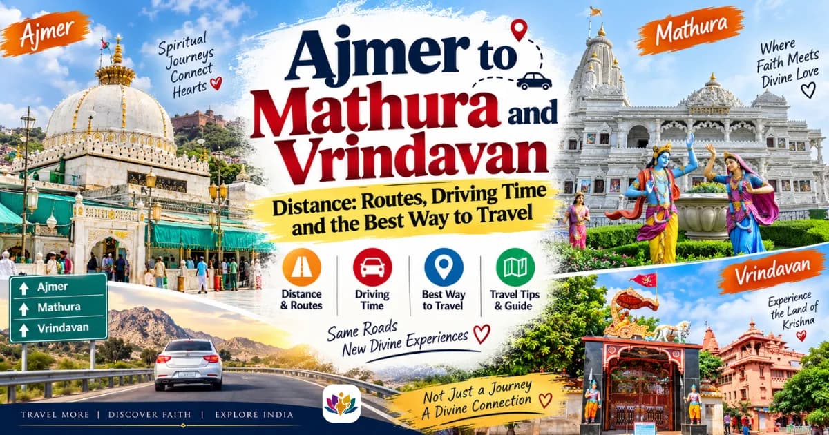Ajmer to Mathura and Vrindavan Distance: Routes, Driving Time and the Best Way to Travel — Mathura Vrindavan — Experience My India