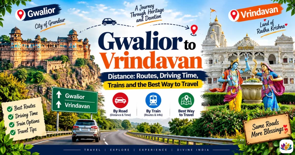 Gwalior to Vrindavan Distance: Routes, Driving Time, Trains and the Best Way to Travel — Mathura Vrindavan — Experience My India
