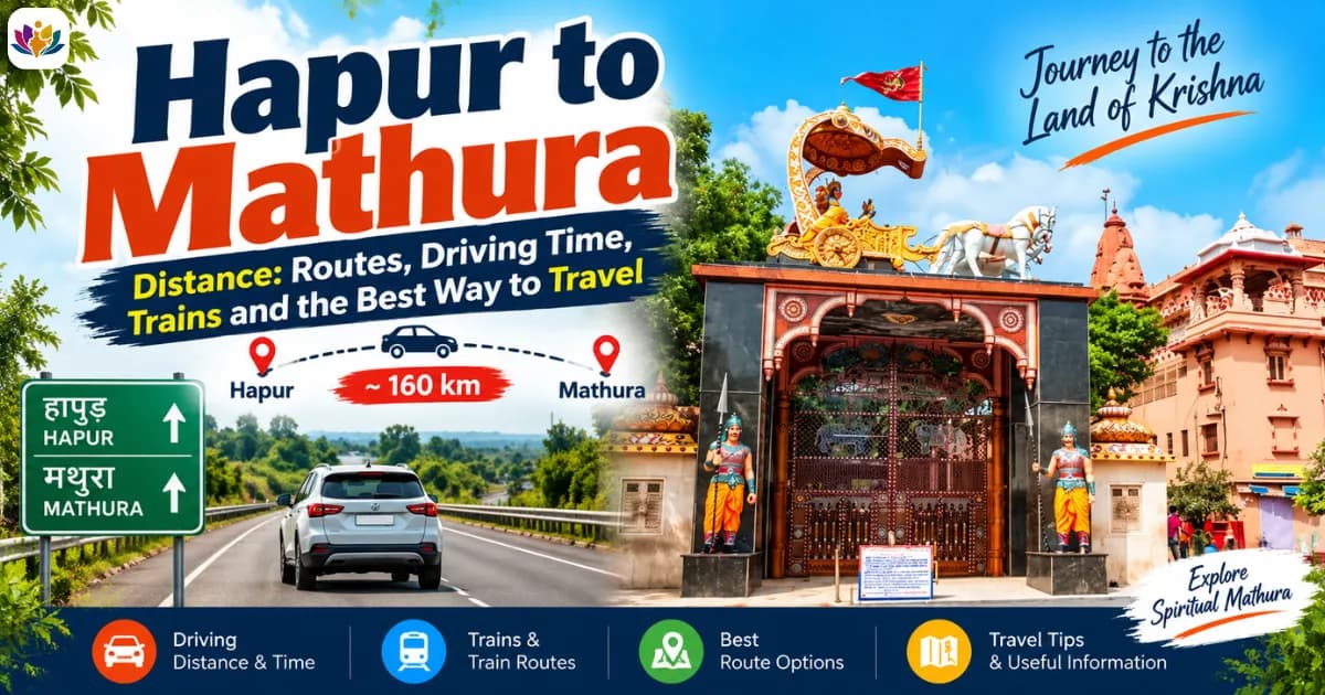 Hapur to Mathura Distance: Routes, Driving Time, Trains and the Best Way to Travel — Mathura Vrindavan — Experience My India