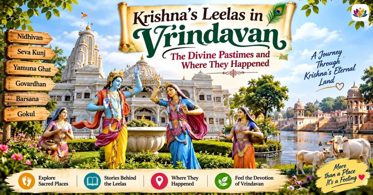 Krishna's Leelas in Vrindavan: The Divine Pastimes and Where They Happened — Mathura Vrindavan — Experience My India