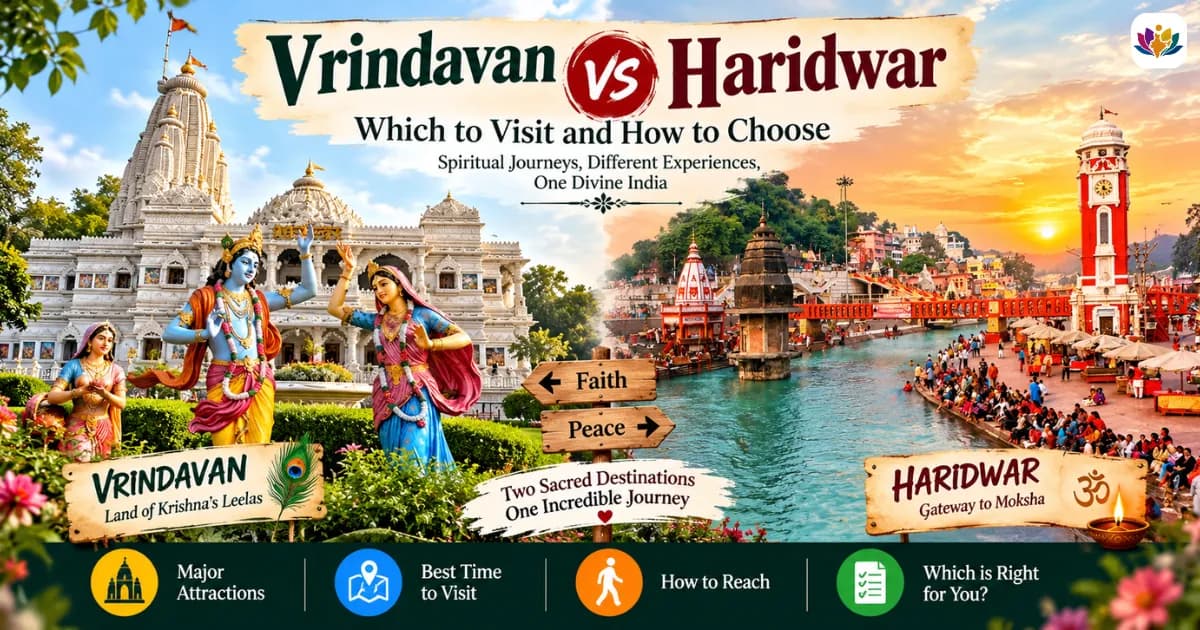 Vrindavan vs Haridwar: Which to Visit and How to Choose — Mathura Vrindavan — Experience My India