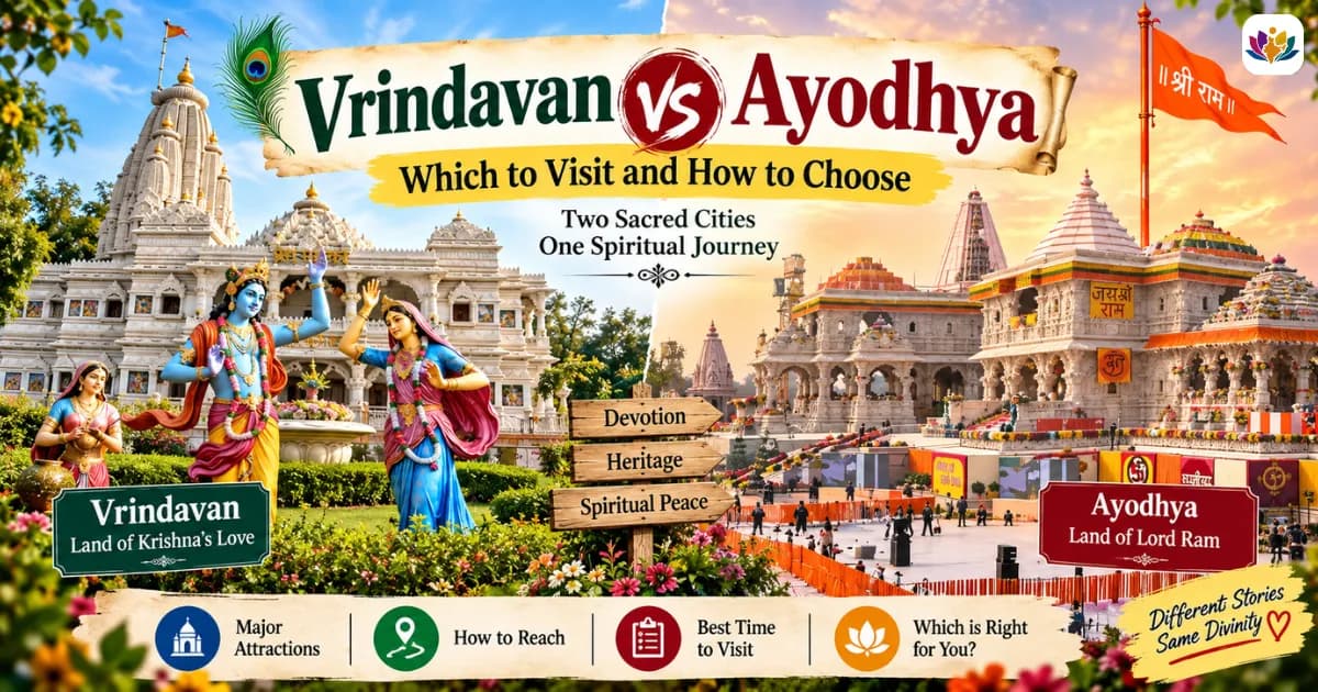 Vrindavan vs Ayodhya: Which to Visit and How to Choose — Mathura Vrindavan — Experience My India