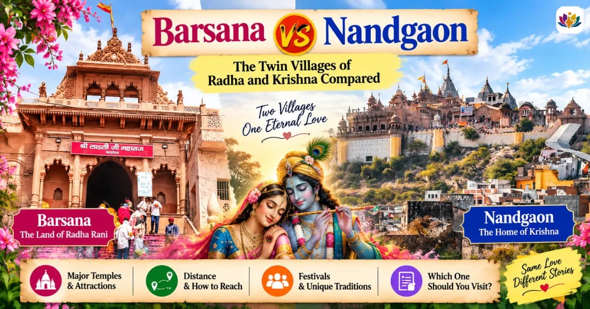 Barsana vs Nandgaon: The Twin Villages of Radha and Krishna Compared — Mathura Vrindavan — Experience My India