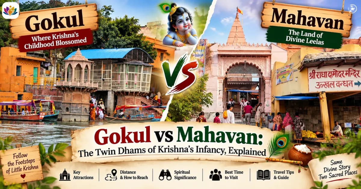 Gokul vs Mahavan: The Twin Dhams of Krishna's Infancy, Explained — Mathura Vrindavan — Experience My India