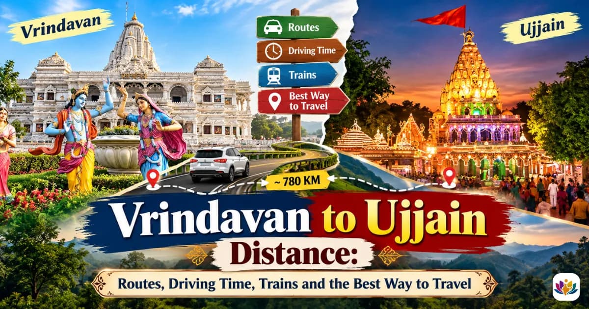 Vrindavan to Ujjain Distance: Routes, Driving Time, Trains and the Best Way to Travel