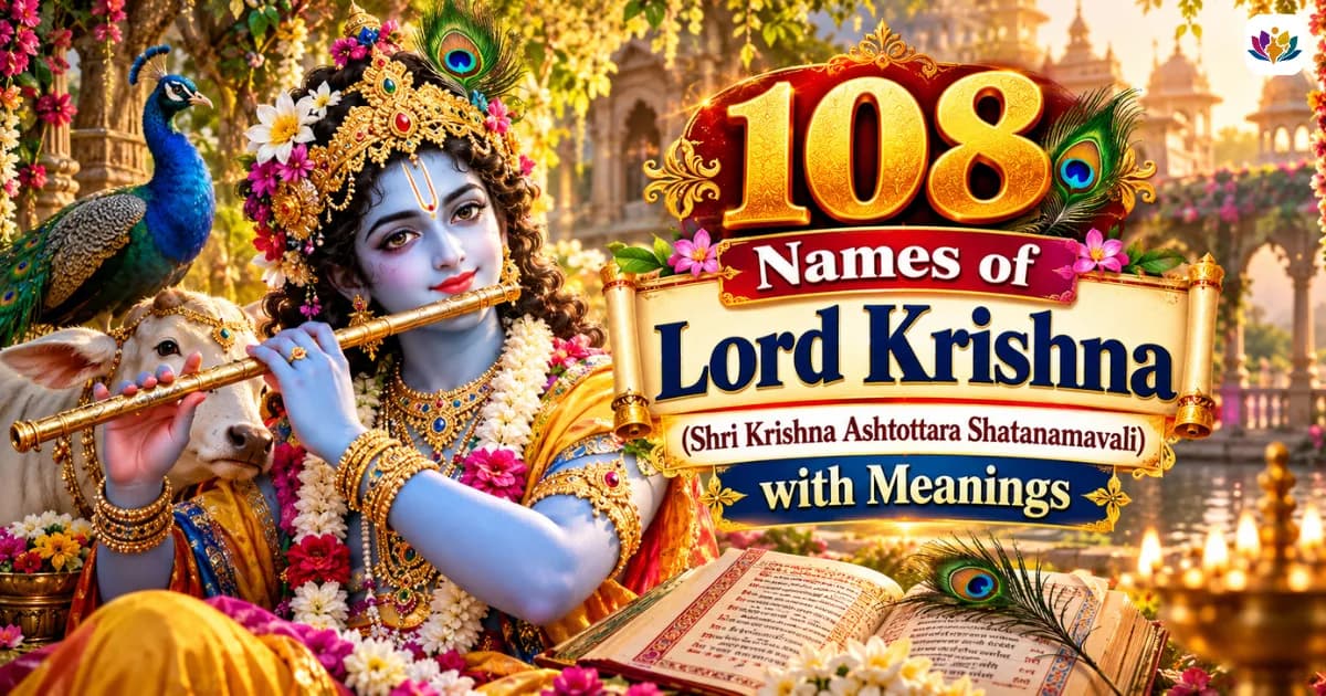 108 Names of Lord Krishna (Shri Krishna Ashtottara Shatanamavali) with Meanings — Mathura Vrindavan — Experience My India
