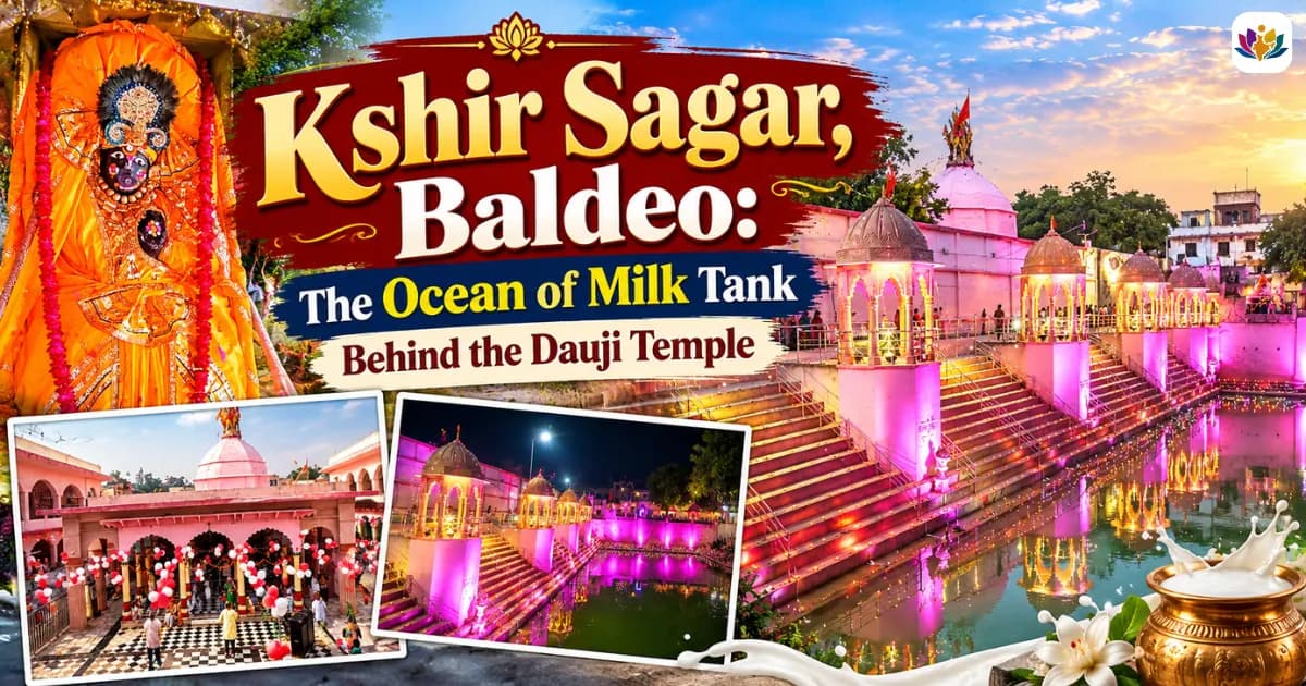 Kshir Sagar, Baldeo: The Ocean of Milk Tank Behind the Dauji Temple — Mathura Vrindavan — Experience My India