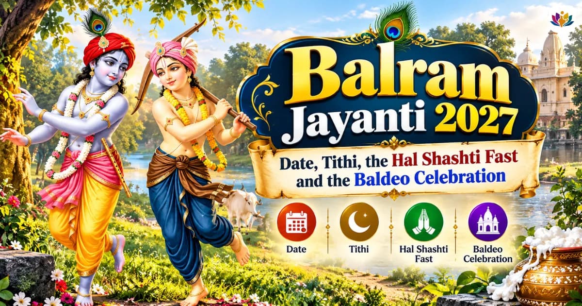 Balram Jayanti 2027: Date, Tithi, the Hal Shashti Fast and the Baldeo Celebration — Mathura Vrindavan — Experience My India
